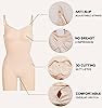YIANNA Bodysuit for Women Seamless Shapewear Tummy Control Sculpting Body Shaper Butt LifterYA5218-Beige-XXS/XS