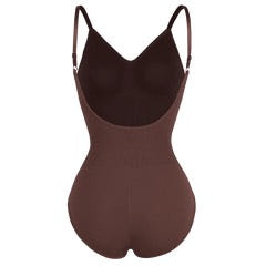 Women’s Bodysuit Tummy Control Shapewear Seamless Racerback Body Suit Body Sculpting Shaper Tank Top (Brown Medium)