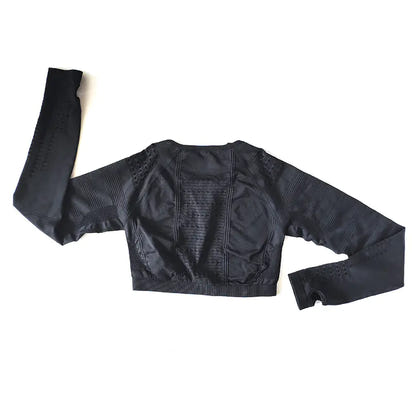 Seamless Yoga Pants and Crop Top Fitness Set for Women