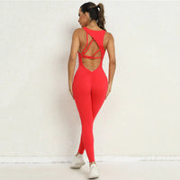 Women's Sleeveless Yoga Jumpsuit for Fitness and Running