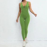 Women's Sleeveless Yoga Jumpsuit for Fitness and Running